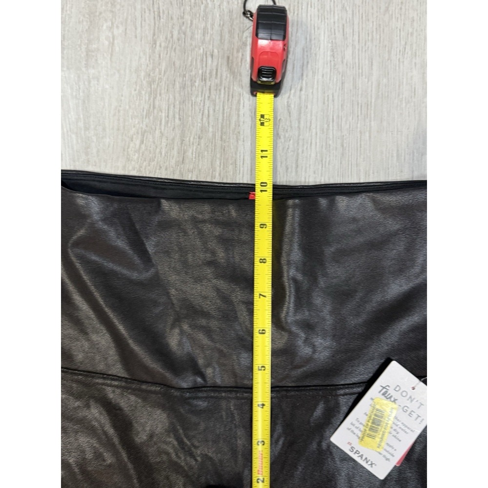 Spanx Faux Leather Leggings Women Size XL Black High Waisted Tummy Control NWT - Picture 9 of 11